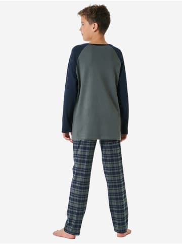 Schiesser Pyjama Nightwear 3 in dunkelgrün