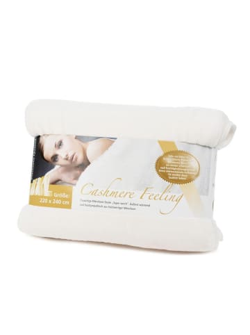 Gözze Wohndecke Cashmere-Feeling 220x240 in wollweiß