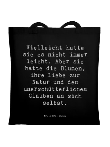 Mr. & Mrs. Panda Tote Bag Spruch Hoffnung und Liebe mit Spruch in Schwarz