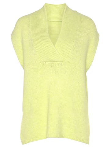 LASCANA Kurzarmpullover in limone