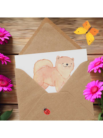 Mr. & Mrs. Panda Klappkarte Chow-Chow Charme mit Spruch in Weiß