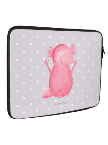 Mr. & Mrs. Panda Notebook Tasche Axolotl Hurra ohne Spruch in Grau Pastell