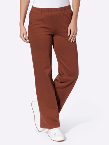 Sieh an! Jersey-Hose in rotbraun