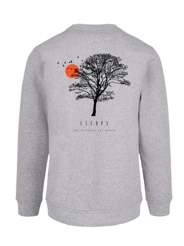 F4NT4STIC Sweatshirt Escape Discover the World Tree Birds in grau meliert