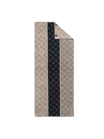 JOOP! Saunatuch 1er Pack in Schwarz/Taupe