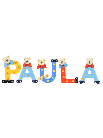 Playshoes Deko-Buchstaben "PAULA" in bunt