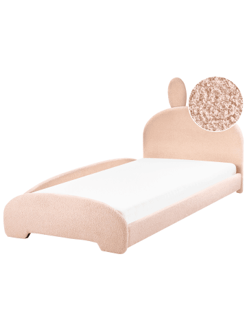 Beliani Einzelbett PERROS in Beige - (W) 98 x (H) 98 x (L) 210 cm