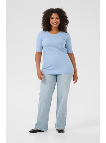 KAFFE curve T-shirt KCcarina Tight fit in Soft Chambray