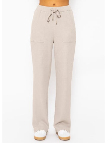 SASSYCLASSY Waffelpiqué Hose in taupe