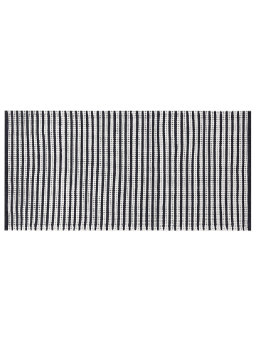 Beliani Kurzflor SOFULU in Weiß/Blau - (W) 80 x (H) 3 x (L) 150 cm