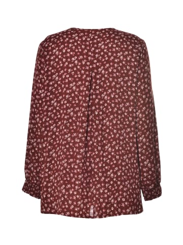 GOZZIP Shirt Bluse Bertha in Bordeaux Printed