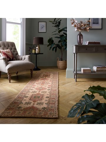 KADIMA DESIGN Teppich Flachgewebe Orientalisch, Wohnzimmer in Rosa