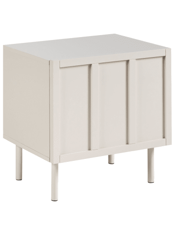 Beliani Nachttisch CLUNES in Beige - (W) 50 x (H) 50 x (L) 40 cm