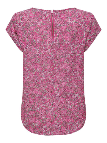 ONLY Print Kurzarm Bluse ONLVIC in Rosa