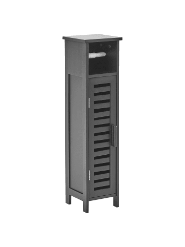 Beliani Badezimmerschrank OLATHE in Schwarz - (W) 18 x (H) 72 x (L) 17 cm