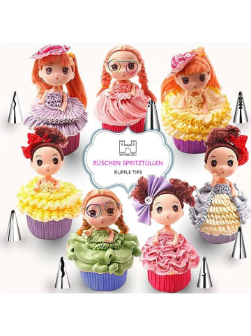 Wenburg Torten-Deokorationsset 67-tlg. universal  Silber