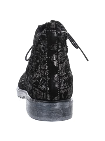 SIMEN Schnürschuhe in schwarz/silbern