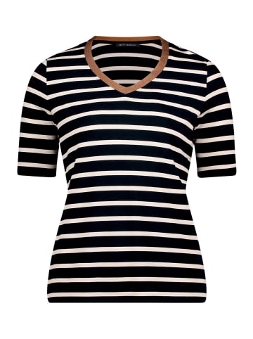 Betty Barclay Ringelshirt mit V-Ausschnitt in Dark Blue/Nature