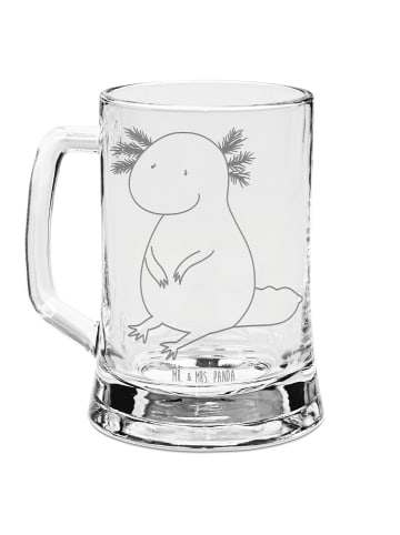 Mr. & Mrs. Panda Gravur Bierkrug Axolotl Niedlich ohne Spruch in Transparent