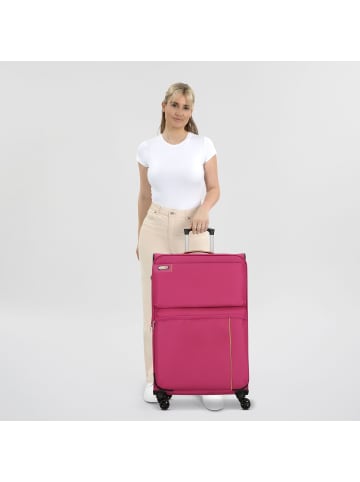D&N Travel Line 6704 4 Rollen Trolley 75 cm pink