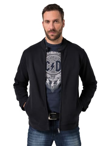 JP1880 Sweatjacke in schwarz