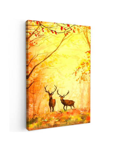 MuchoWow Leinwand bilder Herbsthirsche (BxH)