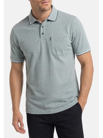 Casa moda Poloshirt Basic in Hellgrün / braun