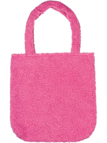 styleBREAKER Teddyfell Schultertasche in Rosa