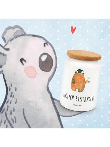 Mr. & Mrs. Panda Kaffeedose Bär Prüfung mit Spruch in Weiß