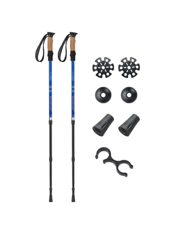 COSTWAY Nordic Walking Stöcke 1 Paar Set in Blau