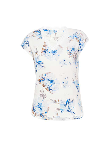 Usha Top in white blue