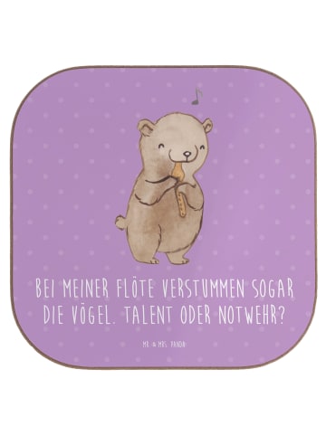 Mr. & Mrs. Panda Untersetzer für Gläser Besondere Flöte mit Spruch in Lavendeltraum