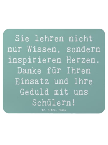 Mr. & Mrs. Panda Mouse Pad Spruch Danke Lehrer mit Spruch in Meeresbrise