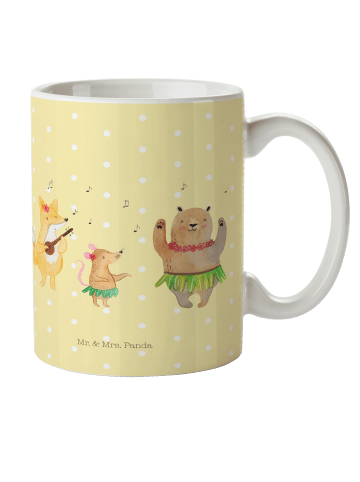 Mr. & Mrs. Panda Kindertasse Waldtiere Aloha ohne Spruch in Gelb Pastell