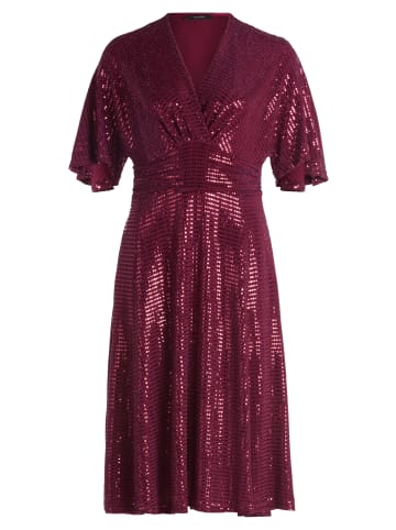 Vera Mont Cocktailkleid im Glitzer-Look in Rot/Grau