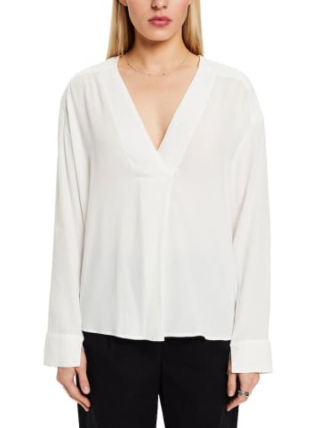 ESPRIT Langarmbluse in off white