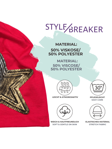 styleBREAKER Beanie Mütze in Rot