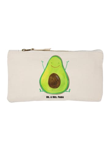 Mr. & Mrs. Panda Schminktasche Avocado Glücklich ohne Spruch in Weiß