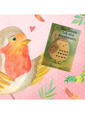 Mr. & Mrs. Panda Grußkarte Eule Federschmuck Design mit Spruch in Weiß