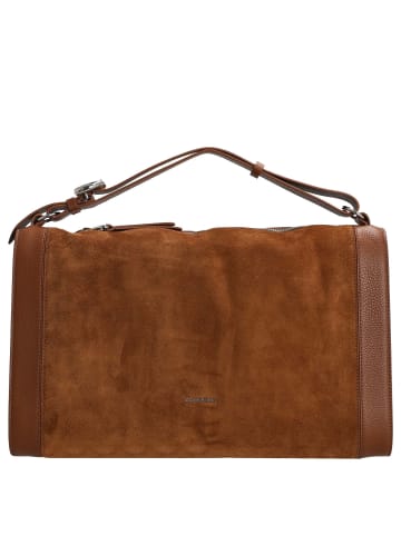 COCCINELLE Linor Suede Bi - Shopper 39 cm (warm taupe/warm taupe) in cognac/cognac