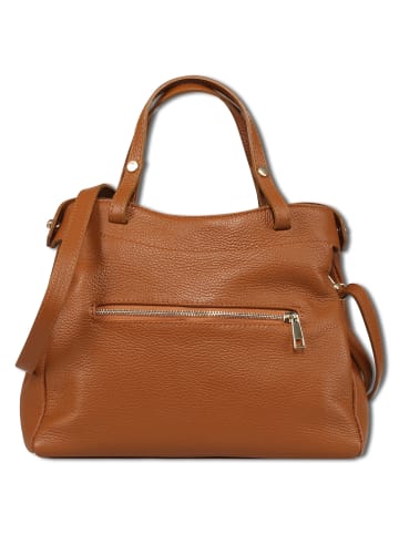 Toscanto Leder Handtasche Toscanto Tasche hellbraun ca. 31cm