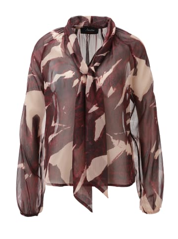 Aniston CASUAL Schlupfbluse in bordeaux-beige-schwarz