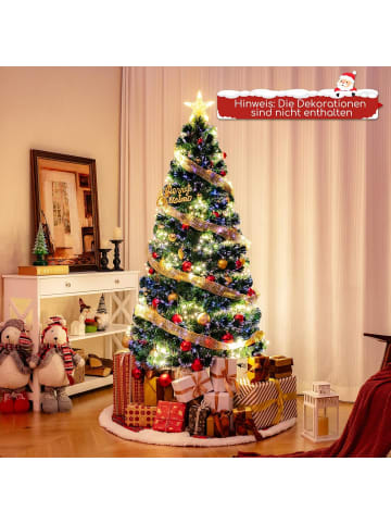 COSTWAY Künstlicher Weihnachtsbaum mit Beleuchtung in Grün