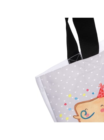 Mr. & Mrs. Panda Tasche Toast Party mit Spruch in Grau Pastell