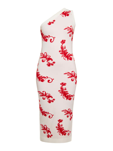 ebeeza Damen Kleid in WOLLWEISS ROT