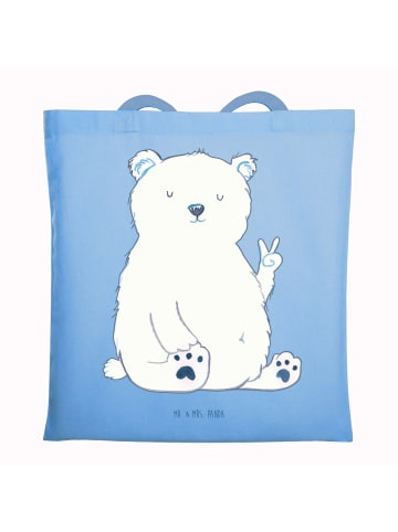 Mr. & Mrs. Panda Stoffbeutel Eisbär Faul ohne Spruch in Sky Blue