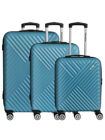 Paradise by CHECK.IN Kingston - 4-Rollen-Trolley Set 3tlg. (lila) in türkis