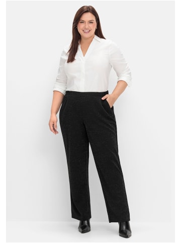 sheego Weite Hose in schwarz