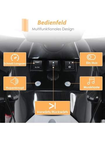 COSTWAY 12V Elektro Mini Quad mit Musik in Grau
