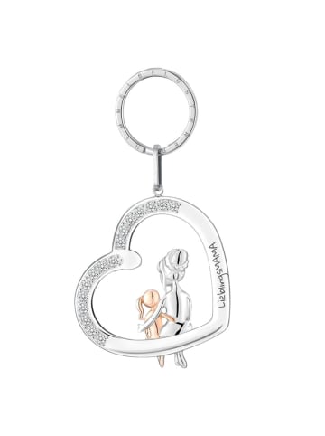 Himmelsflüsterer  Herz-Schlüsselanhänger "Mama & Tochter" - Farbe: Bi-Color